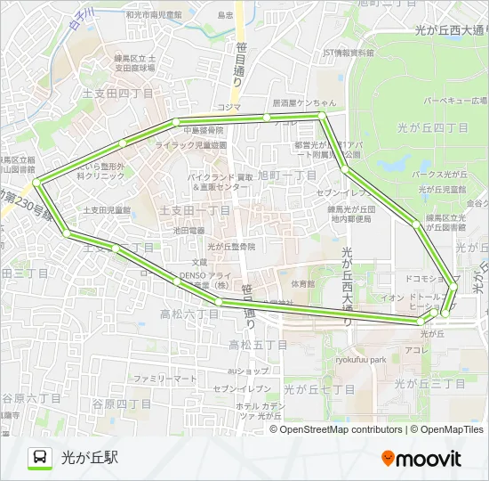 光202 バスの路線図