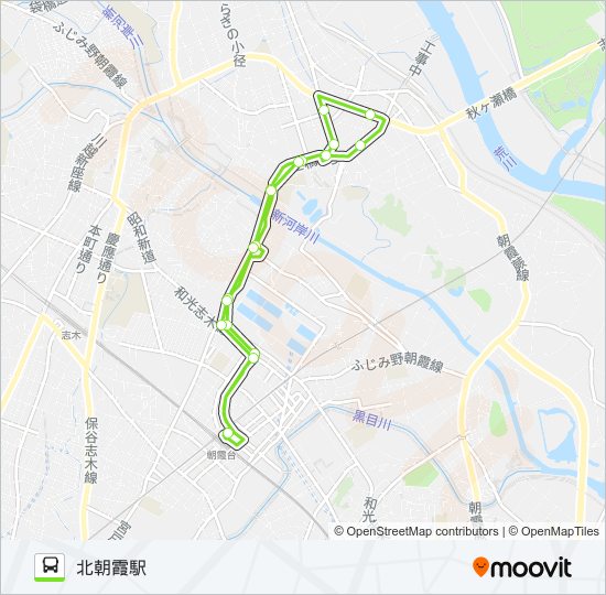 北朝01 bus Line Map