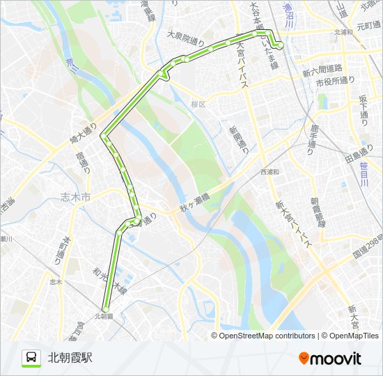 北朝02 バスの路線図