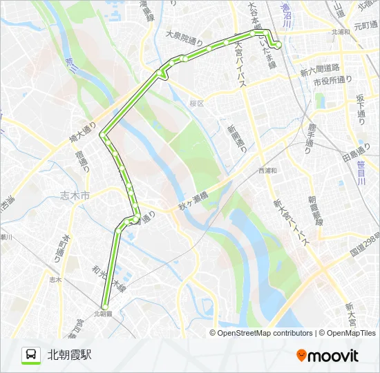 北朝02 バスの路線図