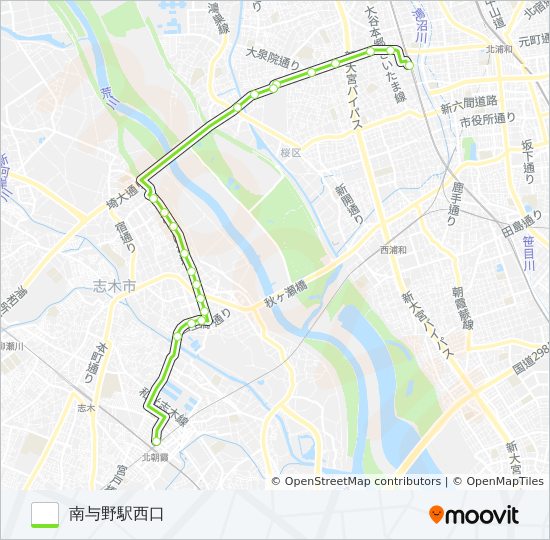 北朝02 バスの路線図