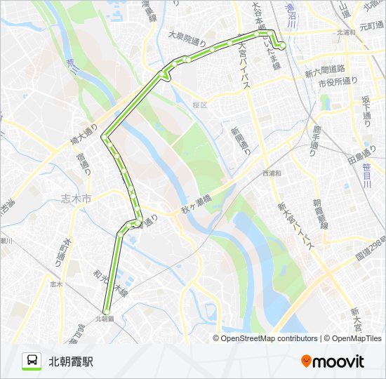 北朝02 bus Line Map