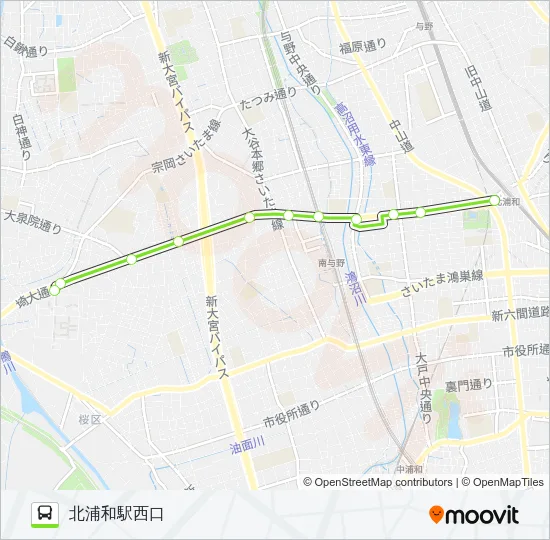 北浦03 バスの路線図