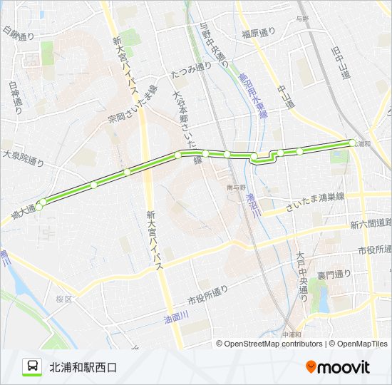 北浦03 バスの路線図