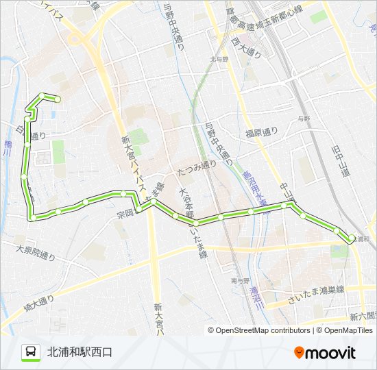 北浦04 bus Line Map