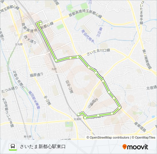 北浦50 Bus Line Map
