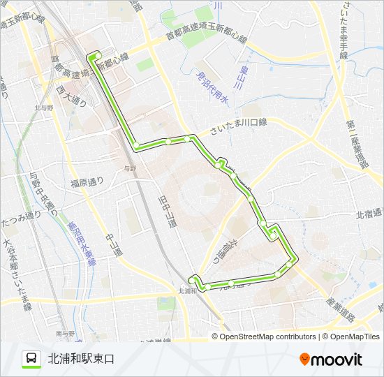 北浦50 Bus Line Map