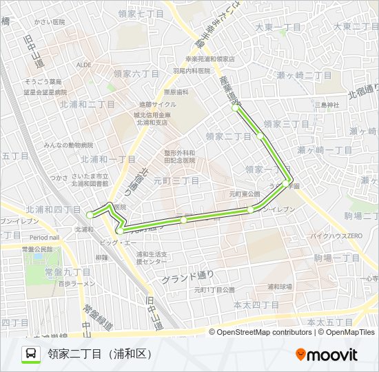 北浦55 Bus Line Map