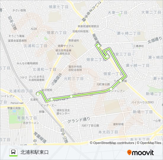 北浦55 bus Line Map