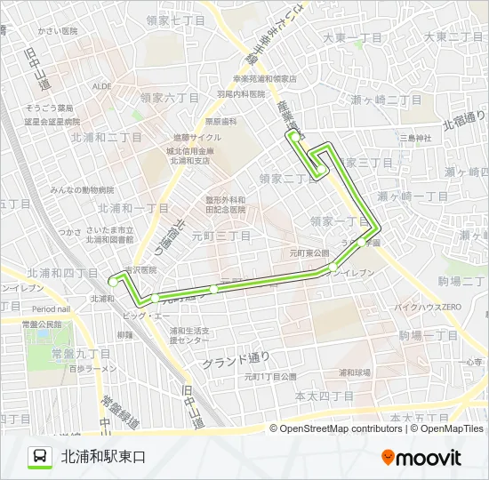 北浦55 バスの路線図