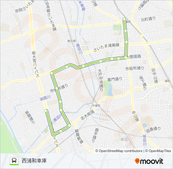 北浦80 Bus Line Map