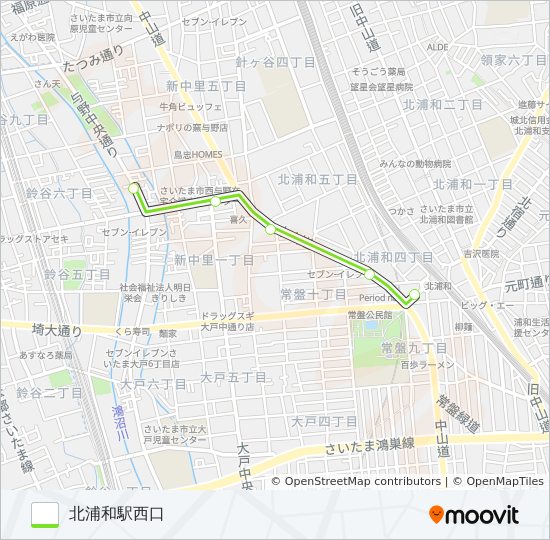 北浦81 バスの路線図