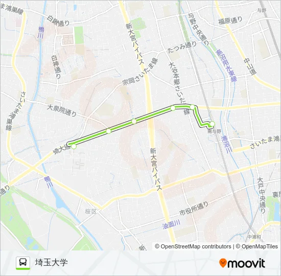 南与01 Bus Line Map