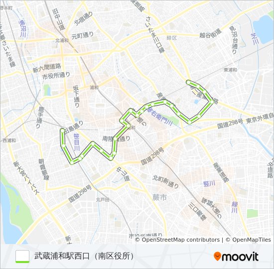 南区01 bus Line Map