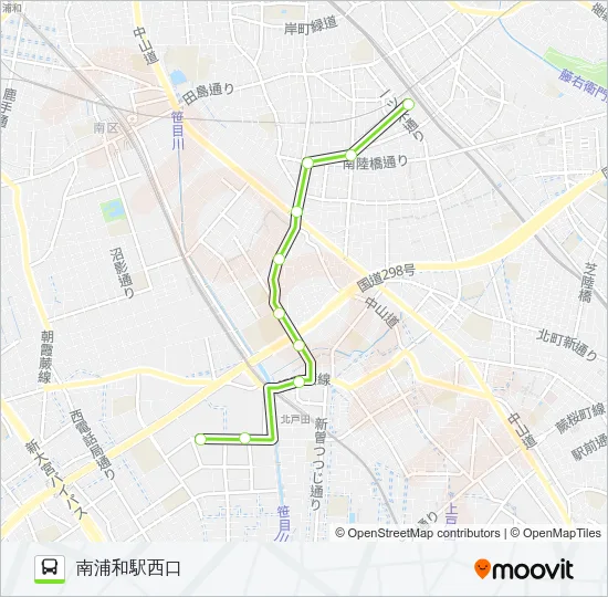 南浦01 バスの路線図
