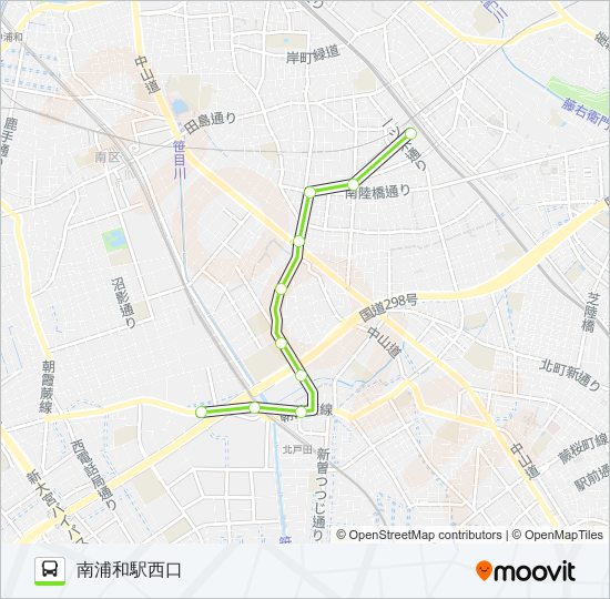 南浦07路線 時刻表 站點和地圖 南浦和駅西口