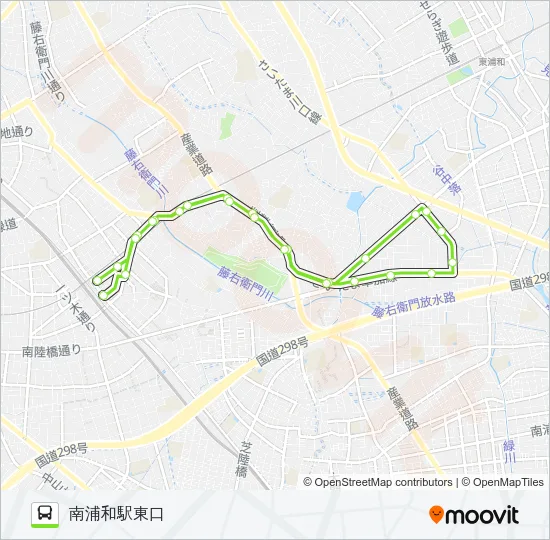 南浦55 バスの路線図