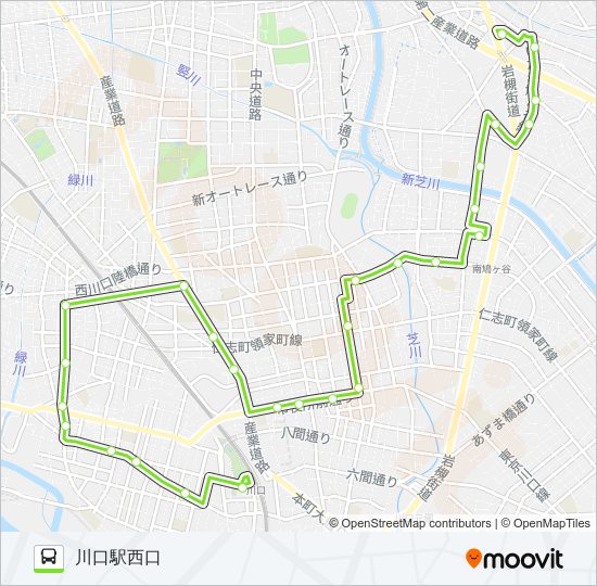 川口01 バスの路線図