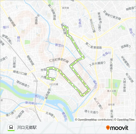 川口07 Bus Line Map