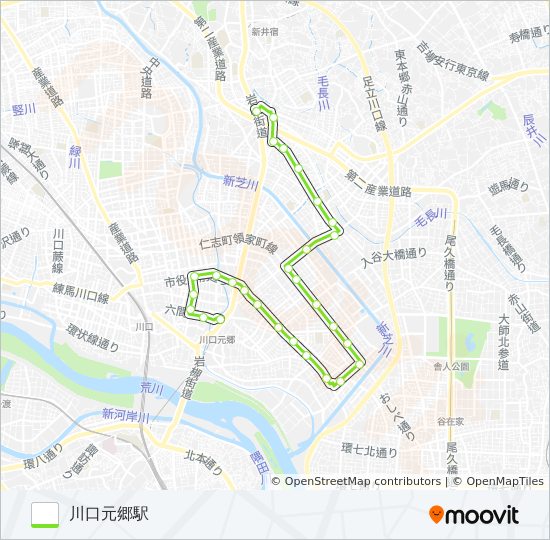 川口07 bus Line Map