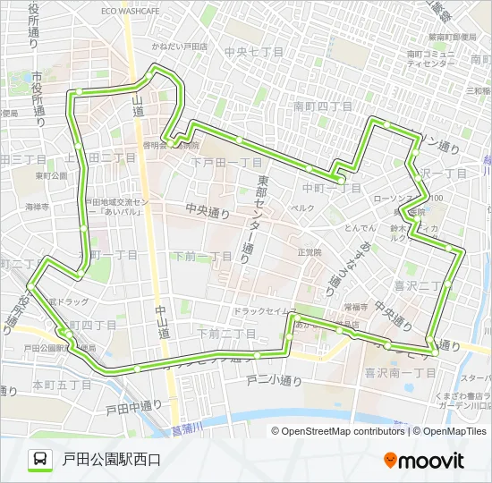 戸田01 バスの路線図