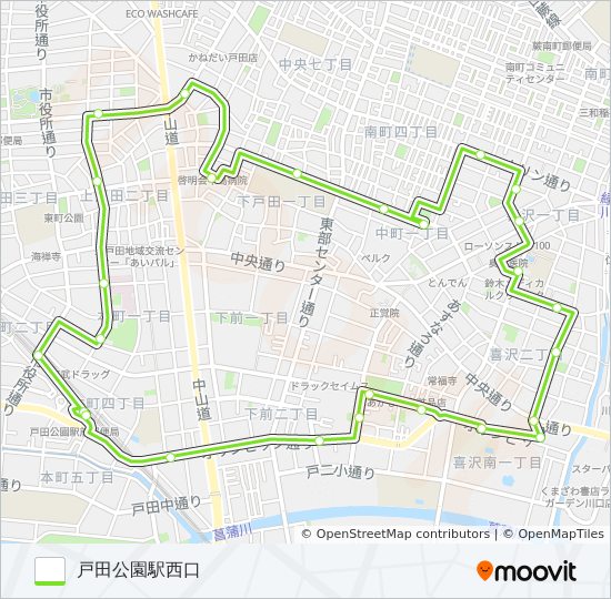 戸田01 バスの路線図