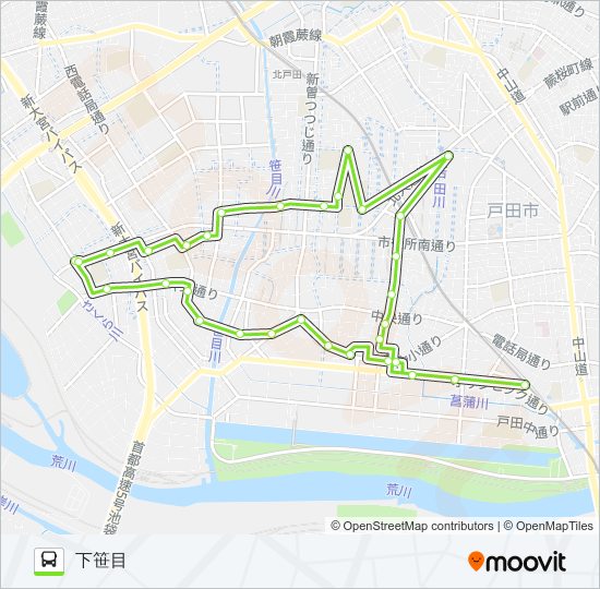 戸田02 バスの路線図