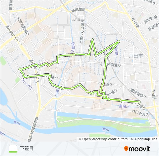 戸田02 バスの路線図