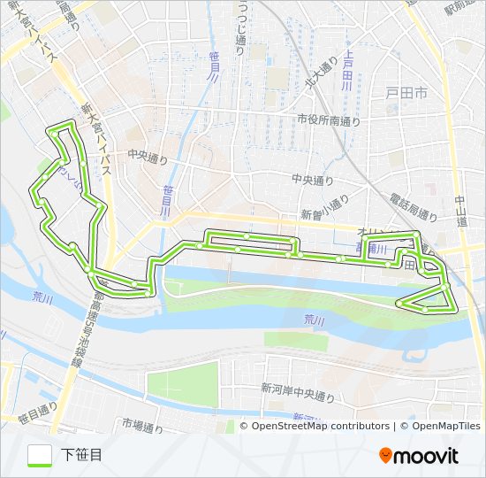 戸田04 bus Line Map