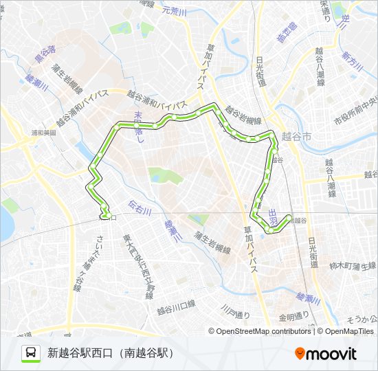 新越11 Route Schedules Stops Maps 新越谷駅西口 南越谷駅