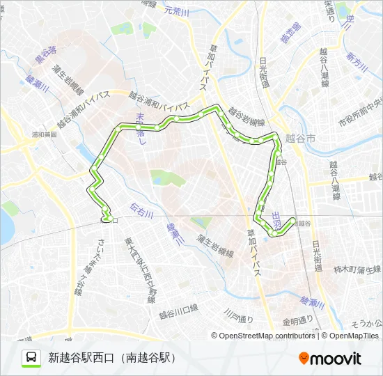 新越11 バスの路線図