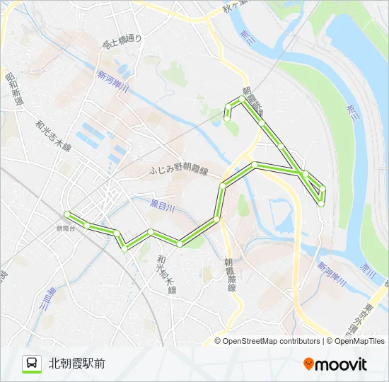 朝103 バスの路線図