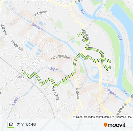朝103 バスの路線図