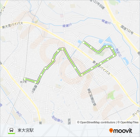 東大01 Bus Line Map