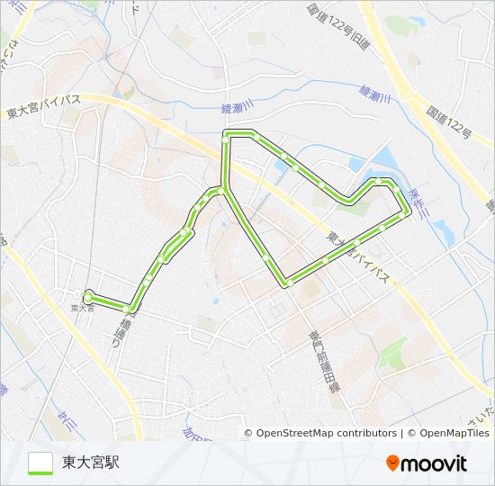 東大02 bus Line Map
