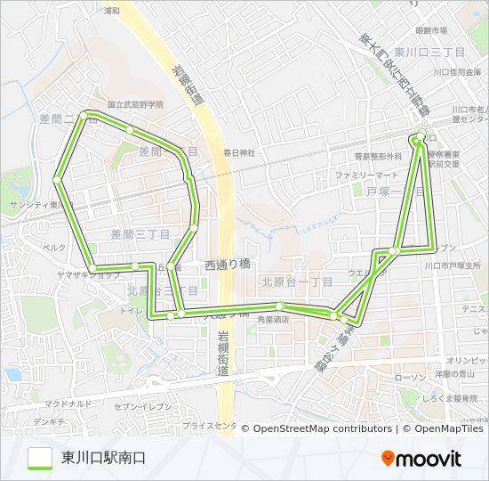東川05 バスの路線図