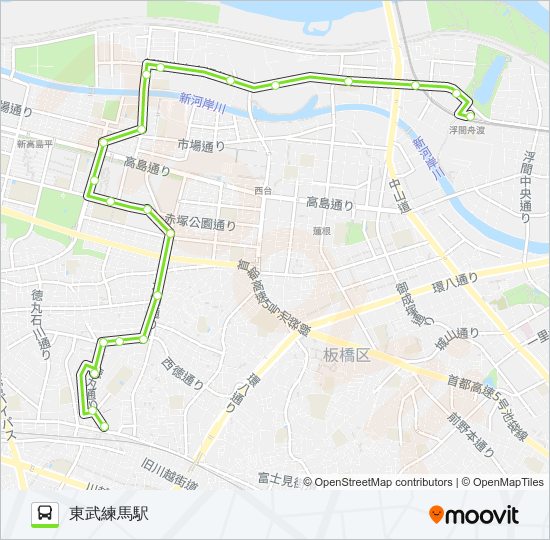 東練01 bus Line Map