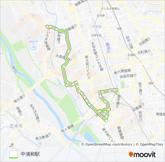 桜区01 bus Line Map