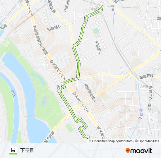 武浦01 バスの路線図