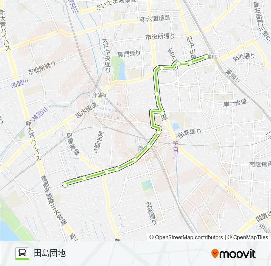 武浦10 バスの路線図