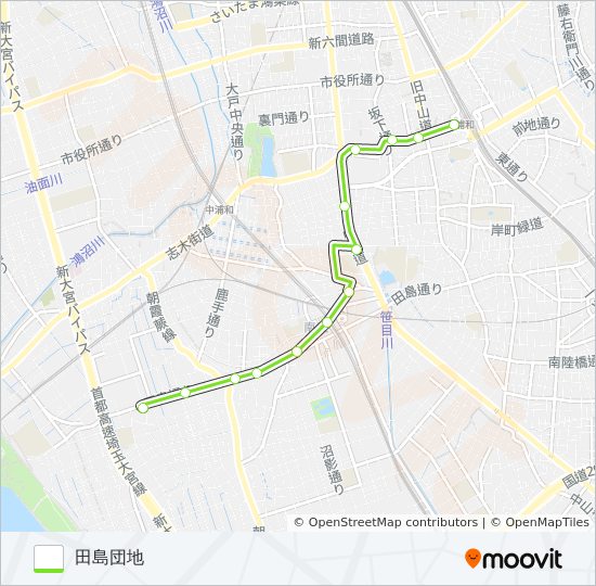武浦10 バスの路線図