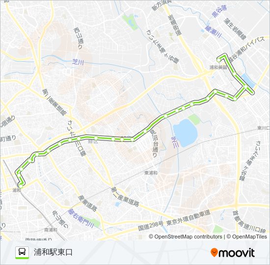 浦02S バスの路線図