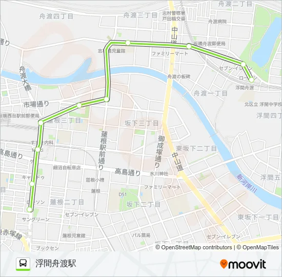 浮舟80 バスの路線図