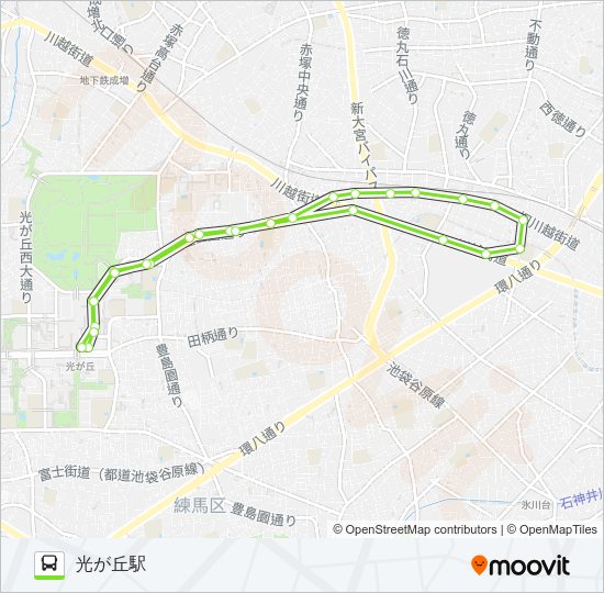 練馬01 Bus Line Map