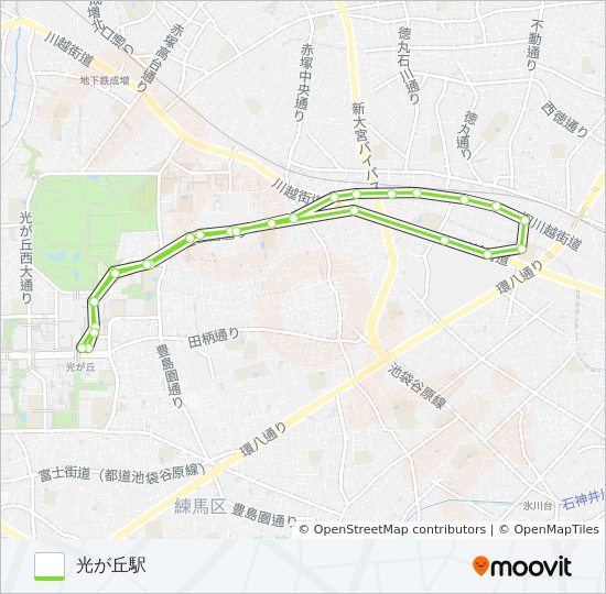練馬01 bus Line Map