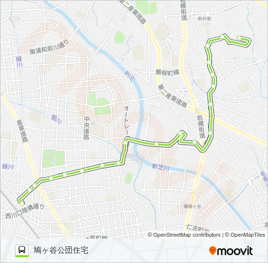 西川01 バスの路線図
