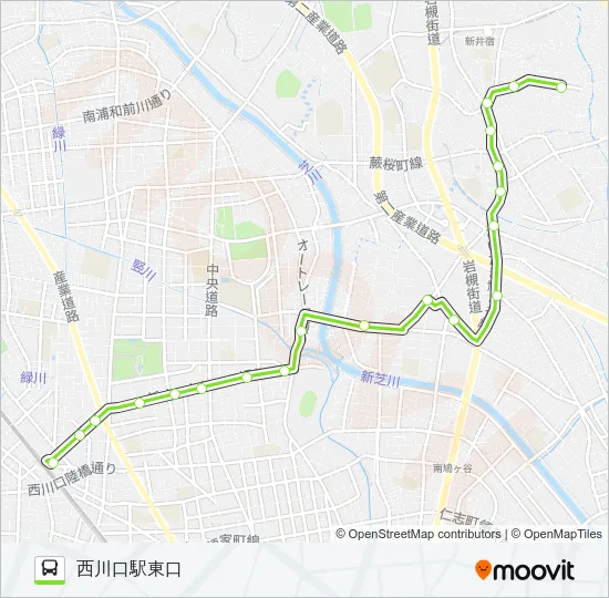 西川01 バスの路線図