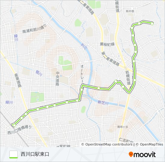 西川01 バスの路線図