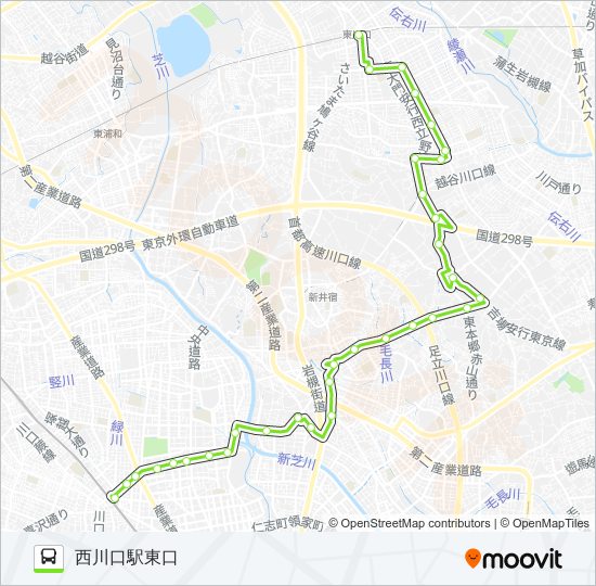西川04 bus Line Map