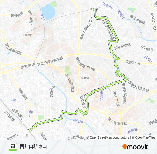 西川04 Bus Line Map